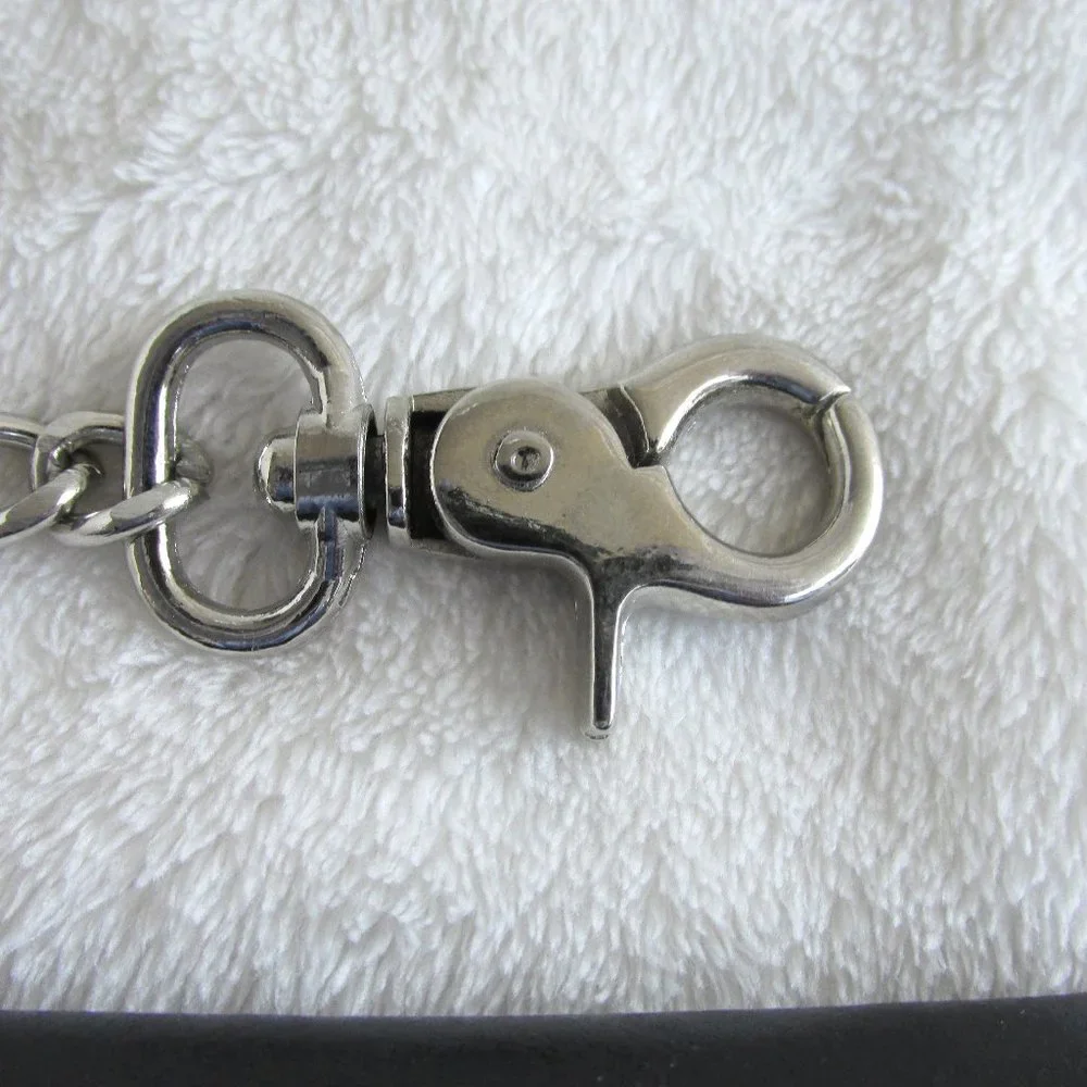 GENUINE Black Leather Chain Wallet NWOT - Picture 3 of 10